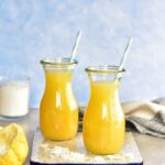 two glasses with pina colada lassi