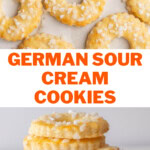 German sour cream cookies pinnable image.